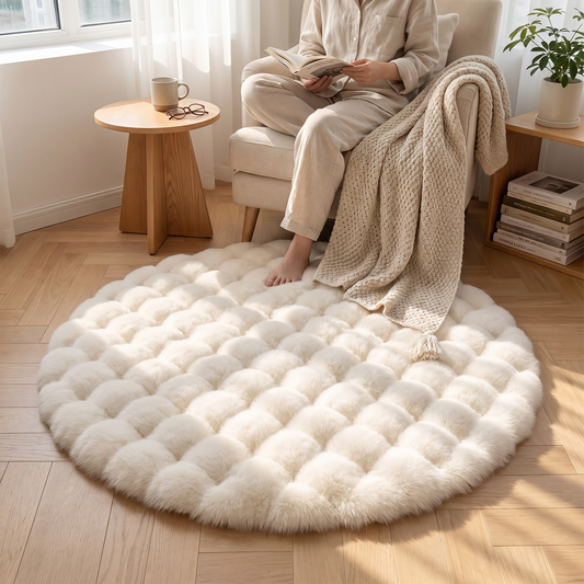 Cloud Comfort Round Bubble Rug by Azzalini