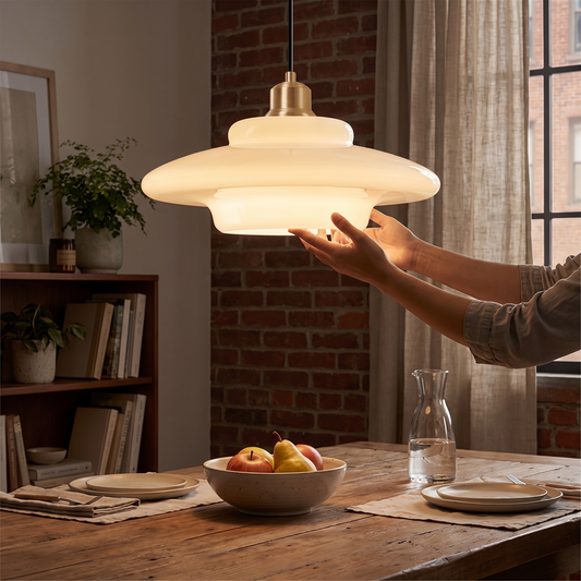 White Glass Pendant Light by Azzalini