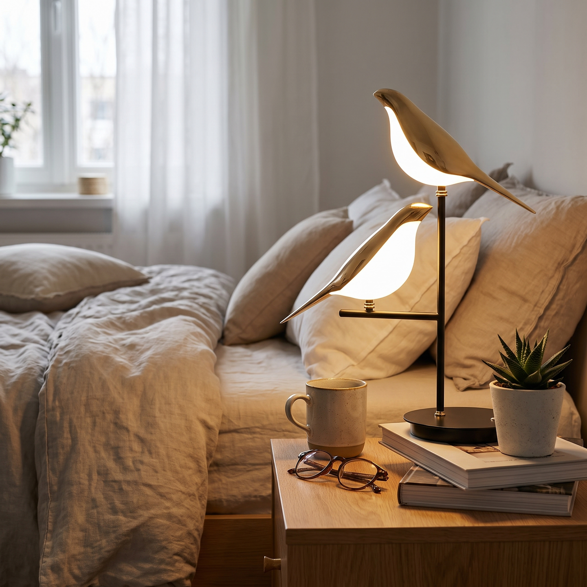 Golden Birdlight Wall Lamp by Azzalini