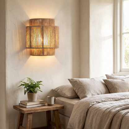RattanGlow Woven Wall Lamp by Azzalini
