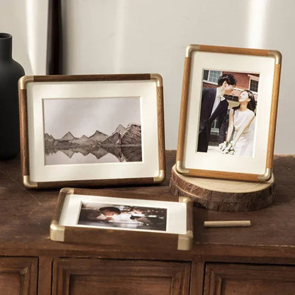 Brooks tabletop photo frame in solid wood, view two