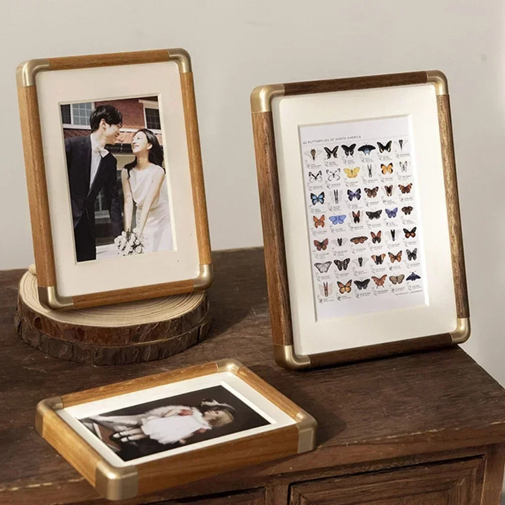 Brooks tabletop photo frame in solid wood, view four