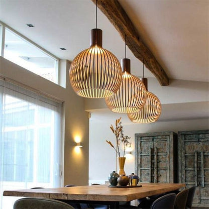 Handcrafted Wooden Pendant Light, view 3