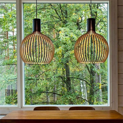 Handcrafted Wooden Pendant Light, view 4