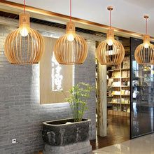 Handcrafted Wooden Pendant Light, view 11
