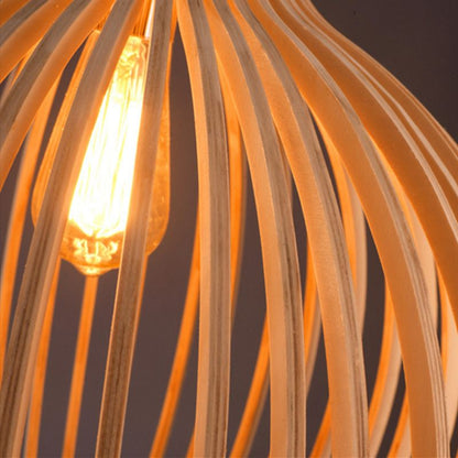 Handcrafted Wooden Pendant Light, view 15